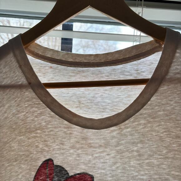 Vintage Paper Thin Distressed Worn Burnout T-Shirt Size XXL Cream Minnie Mouse - Picture 4 of 9